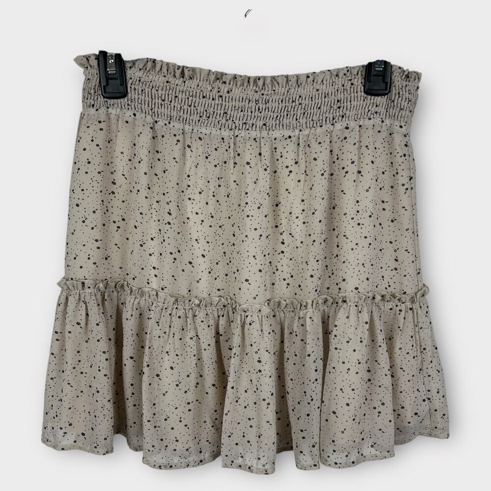 Altarād State Cream Ruffle Mini Skirt Floralsā Tiered Jr Medium Womens Small